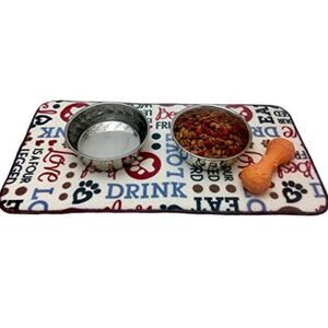 Kitchen Basics Microfiber Anti-Skid Pet Bowl Mat